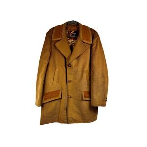 Outwear From Sears Men's Corduroy Jacket Size 44 Tall Beige Preppy Heritage Vtg